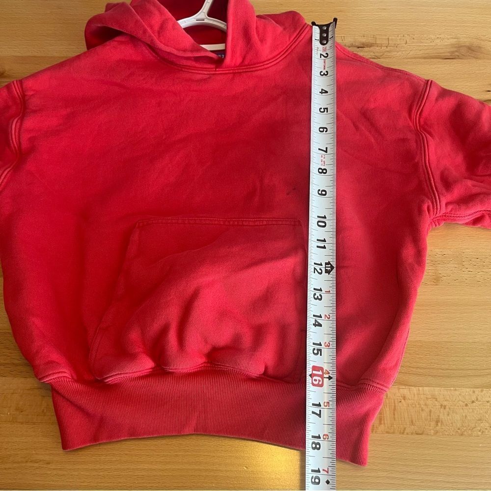 Yeezy kids boys girls red hoodie sweatshirt size small 6-7 pullover - Picture 4 of 10